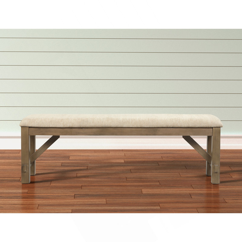 Banc de salle à manger rembourré en tissu Raven, Brun