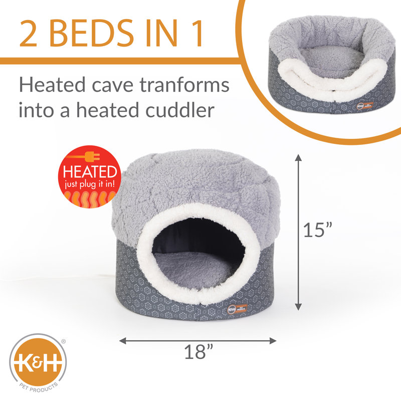 Lit chauffant pour chat ovale