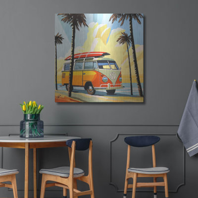 «Road Trip» par John Jaster, art mural en métal, 36 po x 36 po