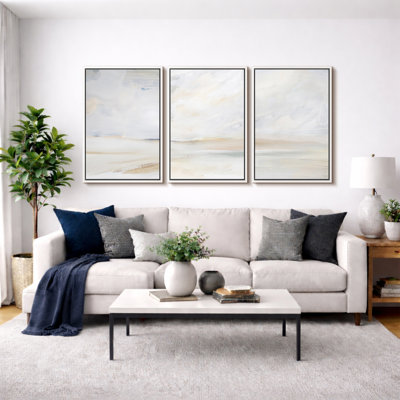 «Minimal Landscape», Mere Serene Coastal Beach