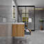 Meuble-lavabo simple 23,5 po avec plateau en acrylique Halethorpe-1860348716