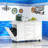 Rolling Kitchen Island on 5 Wheels with Drop Leaf-503866944
