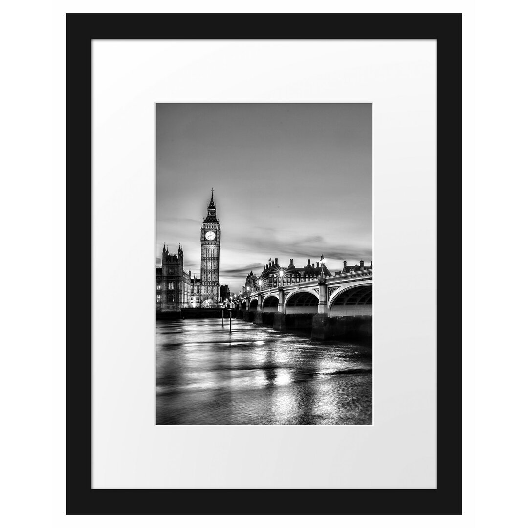 Gerahmtes Poster Westminster Bridge Big Ben