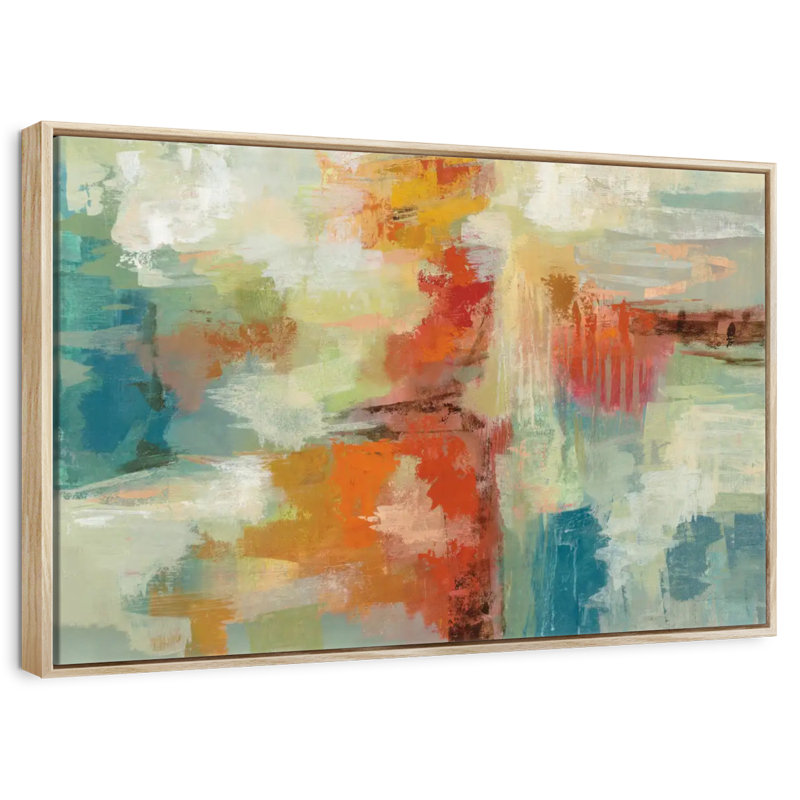 Récif de corail, Cadre flottant en bois naturel, 31 po x 21 po