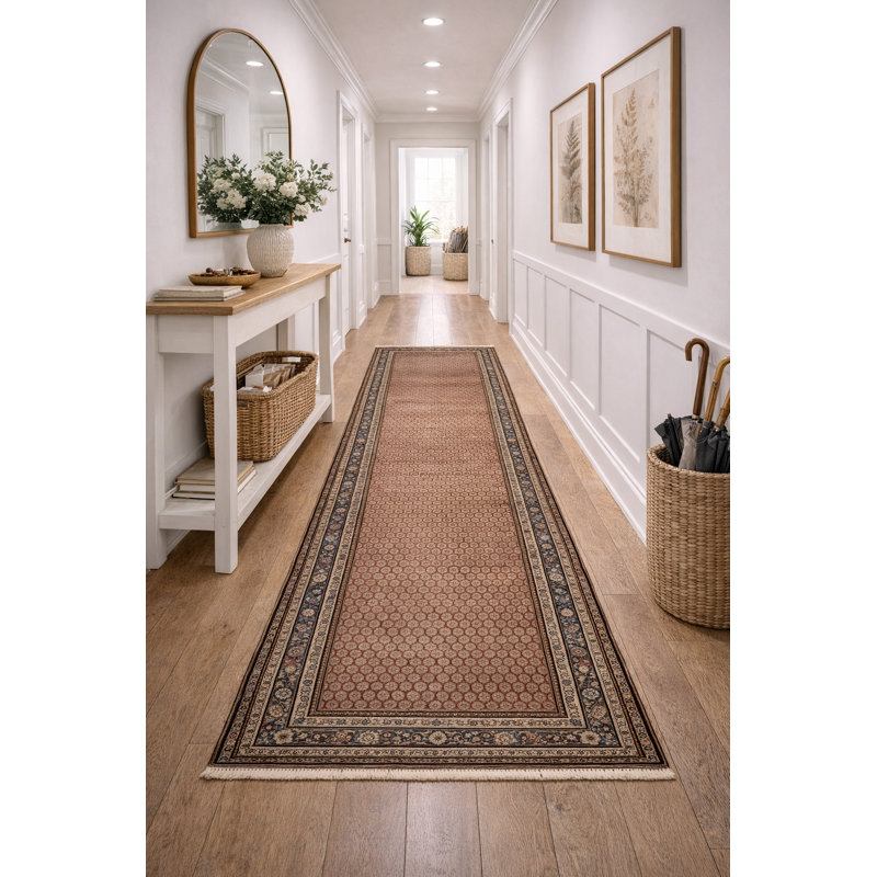 Tapis oriental rouge 6 x 14 po Mamed