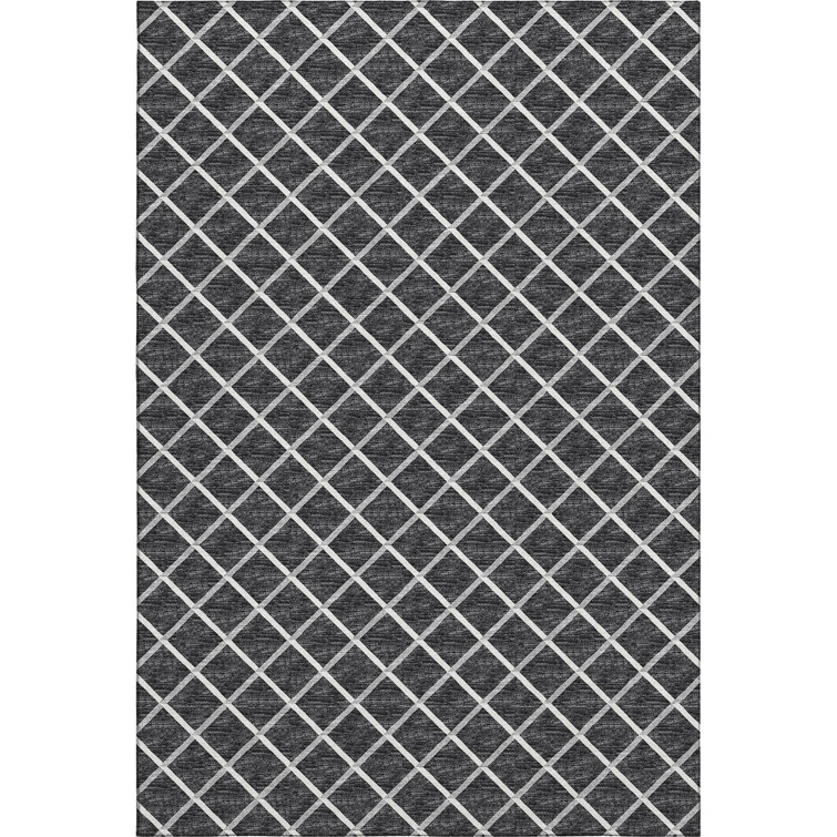 Premium Machine Washable Uran AMF140 Black Rug