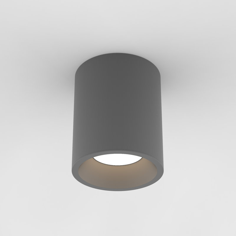 Kos LED Outdoor Flush Mount, 130, Textured Black