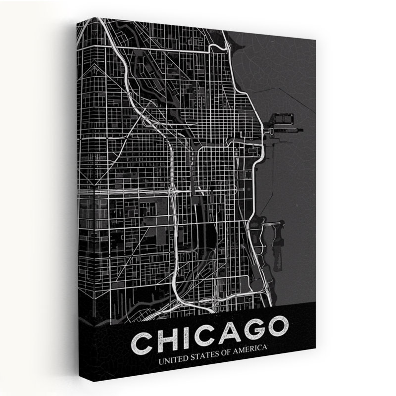 Chicago, art mural rétro, H 60 po x l 40 po