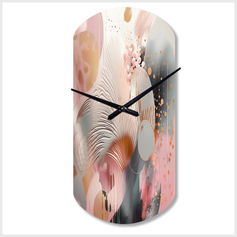 Horloge en métal Rose, Grand