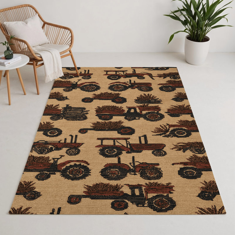 Tapis intérieur et extérieur brun Transport, Rectangle 9 pi x 12 pi