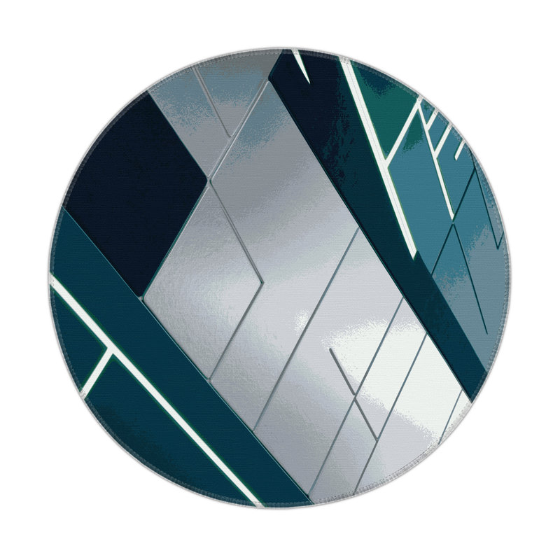 Nebula Wave Indoor And Outdoor Area Rug, Round 5'
