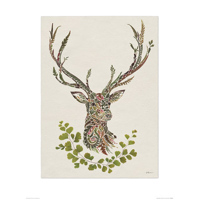 Autumn Stag by Helen Ahpornsiri - No Frame Painting