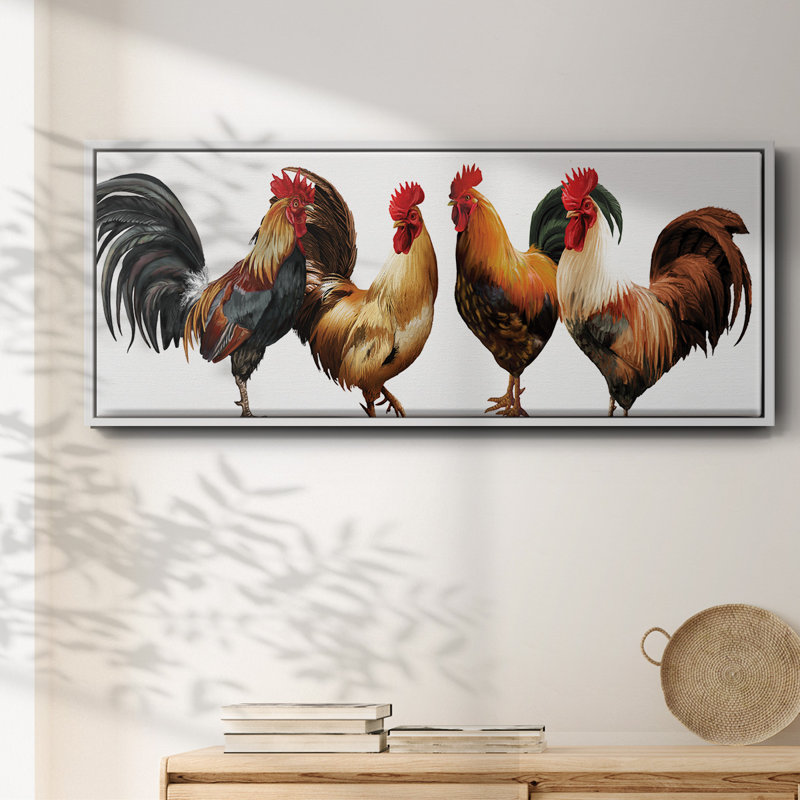 Coq - toile encadrée, H 24 po x l 60 po