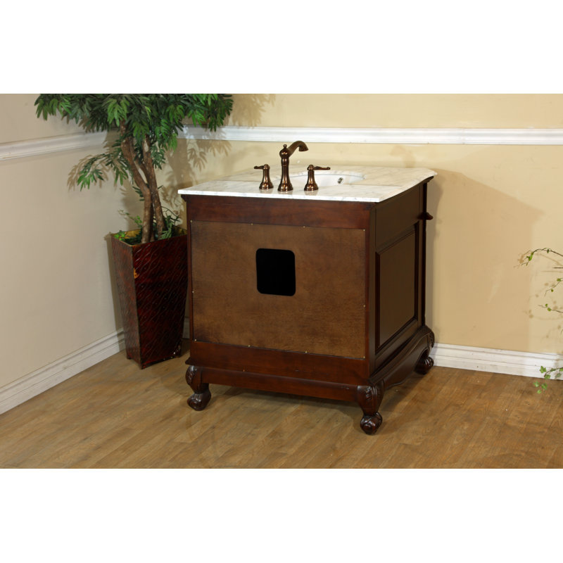 Ensemble de meuble-lavabo de salle de bain simple 35 po