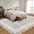 Scalloped Area Rugs Modern Bordered Accent Carpet,Non-Slip Floor Cover,Stain-Resistant Indoor Mat for Bedroom,Kitchen,Living Room-620051056-620051066
