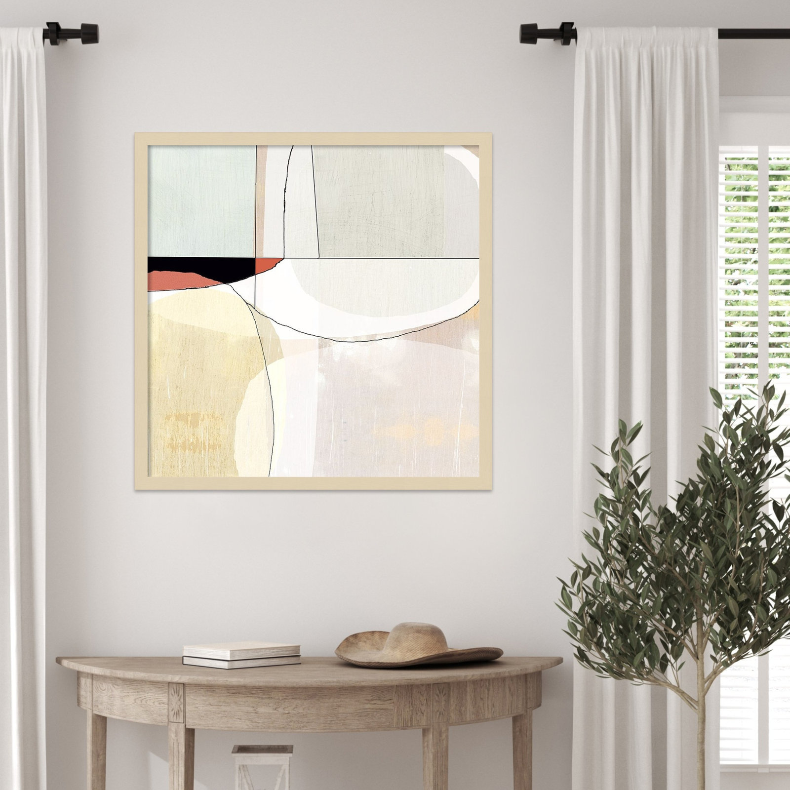 Flagler "Beholder III" Print by Sisa Jasper, 25" H x 25" W, Brown