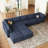 Wylodene 9-Piece Reversible Modular and Standard Velvet Sectional with Storage-1738144211