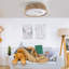 Ventilateur de plafond tressé 21 po Bohemian, télécommande silencieuse avec fonction de minuterie, température de couleur réglable, convient à la chambre à coucher et au salon