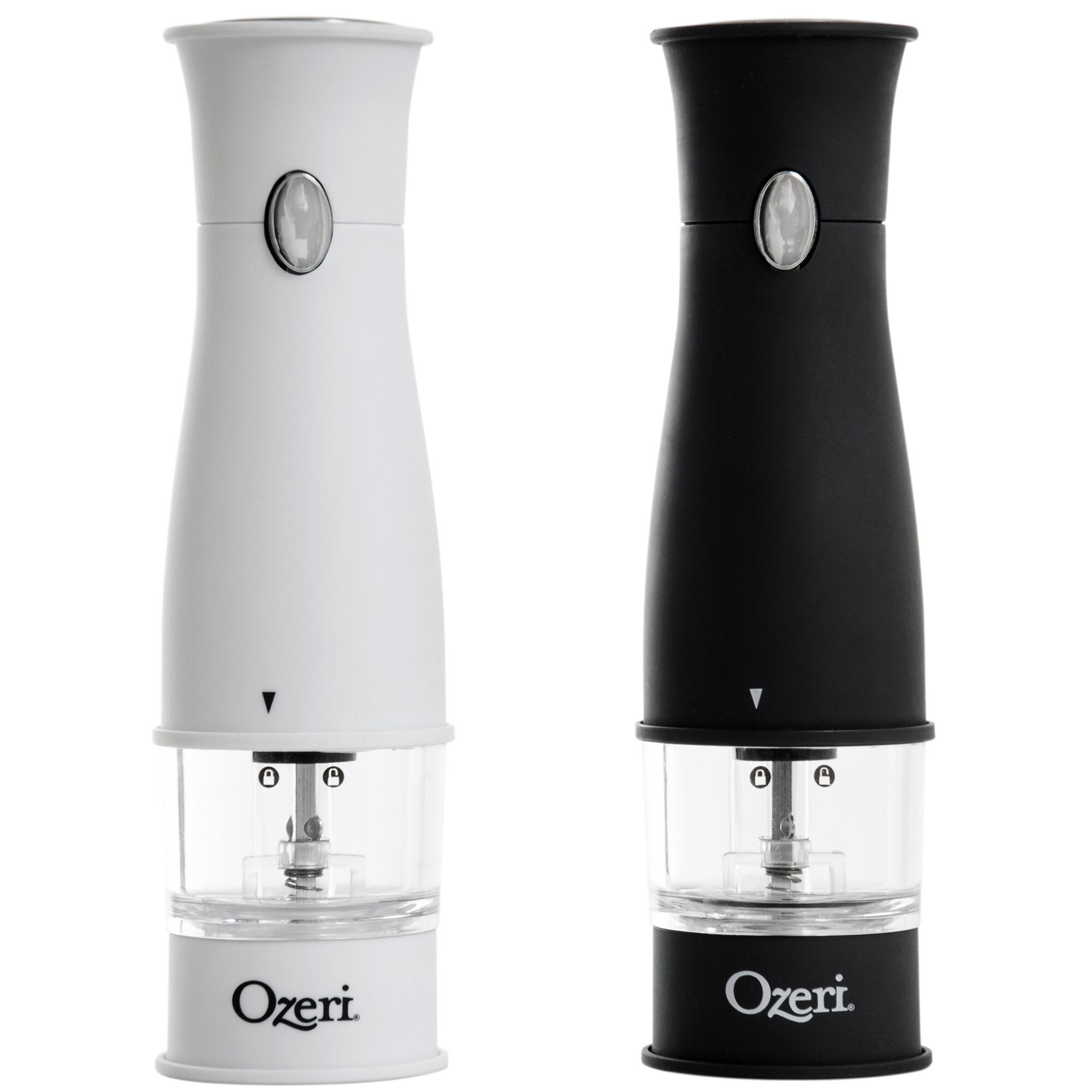 Aptoco Roundhead Electric Salt and Pepper Grinder, Stainless Steel