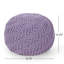 Pouf rond en coton Bordeaux, lavande