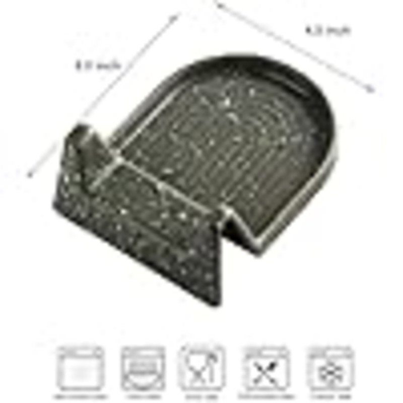 Porte-cuillère en céramique pour support de spatule résistant à la chaleur pour comptoir de cuisine, support de louche pour ustensiles