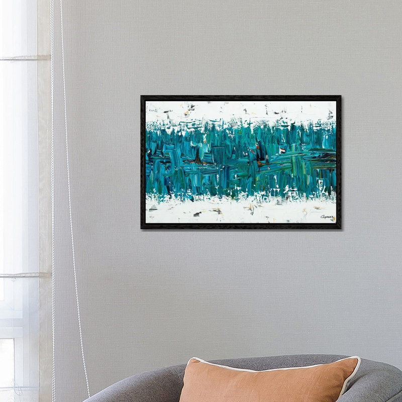 All In by Carmen Guedez - Floater Frame Gallery-Wrapped Canvas Giclée on Canvas, Black, 45.72 cm H x 66.04 cm W