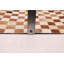 Tapis brun en cuir de vache patchwork 5 pi 11 po x 5 pi 11 po