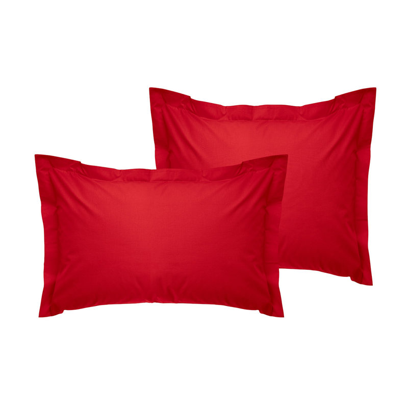 Ensemble de taie d'oreiller Oxford (2 pièces), Rouge très clair