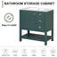 Ensemble de meuble-lavabo autoportant avec comptoir en céramique, portes à fermeture douce-1752394825