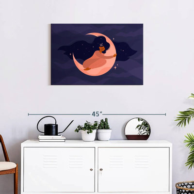 Leisha Girl Sleeping On Moon