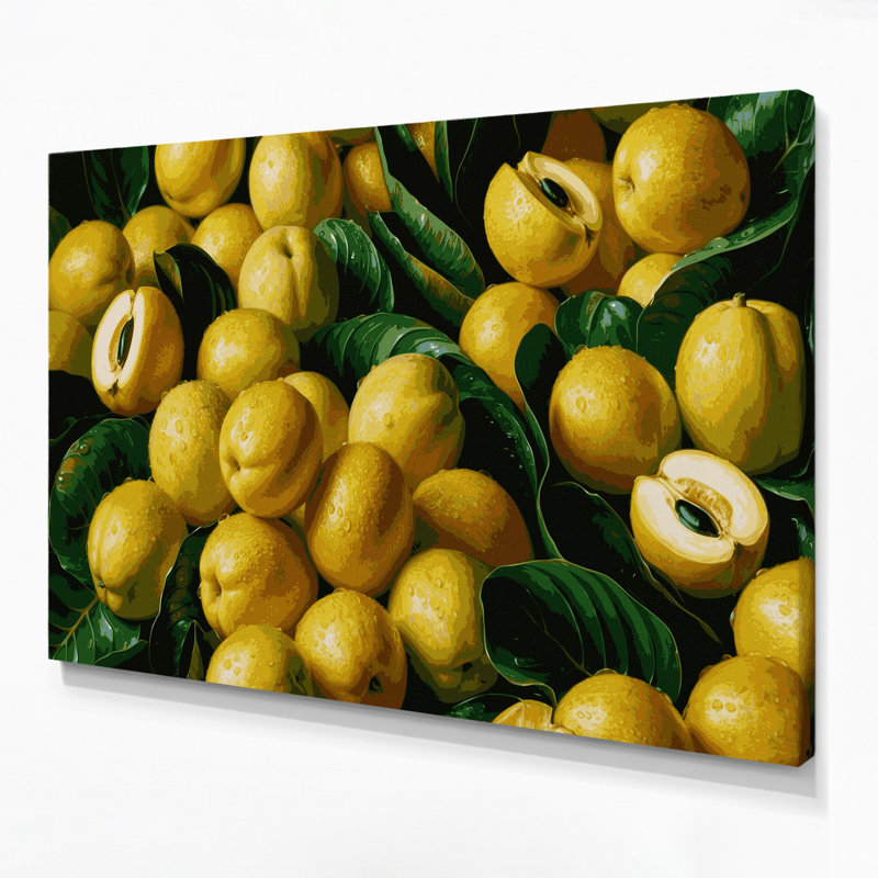 «Fruit Abiu», art mural sur toile vert, H 12 po x l 18 po
