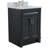 25 " W Freestanding Standard Free Standing 1 Single Vanity Bathroom Vanity With Carrara Marble Top