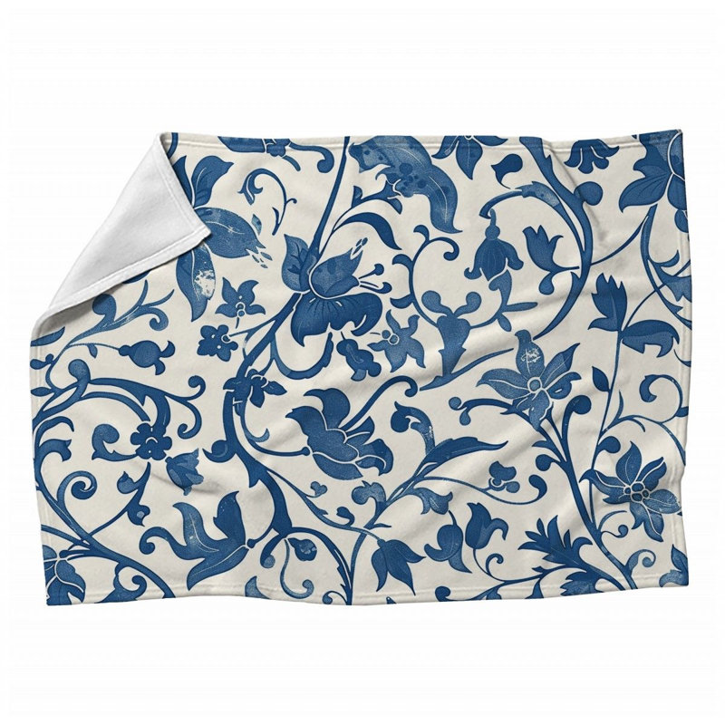 Machine Printed Throw Blanket, 50" x 60"