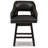 Nestor Swivel Upholstered Counter Stool with Solid Wood Frame-1045048212-1040640252