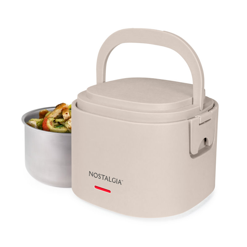Nostalgia 20 Oz. Portable Heated Lunch Box, Oatmeal