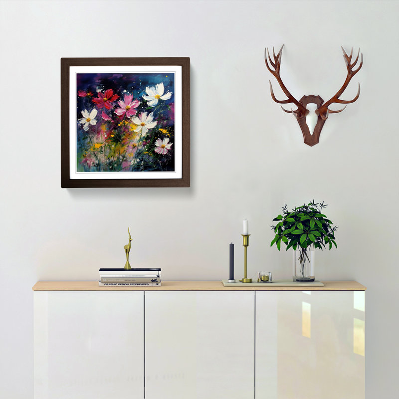 Cosmos Expressionism No.1 - Framed Print, Walnut