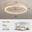 Ventilateur de plafond encastré blanc 24 po avec lumière DEL à intensité variable et télécommande, ventilateur de plafond moderne-808217627