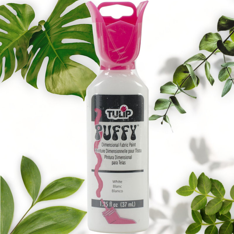 Puffy White 3D Fabric Paint 1.25oz Textile Art Supplies