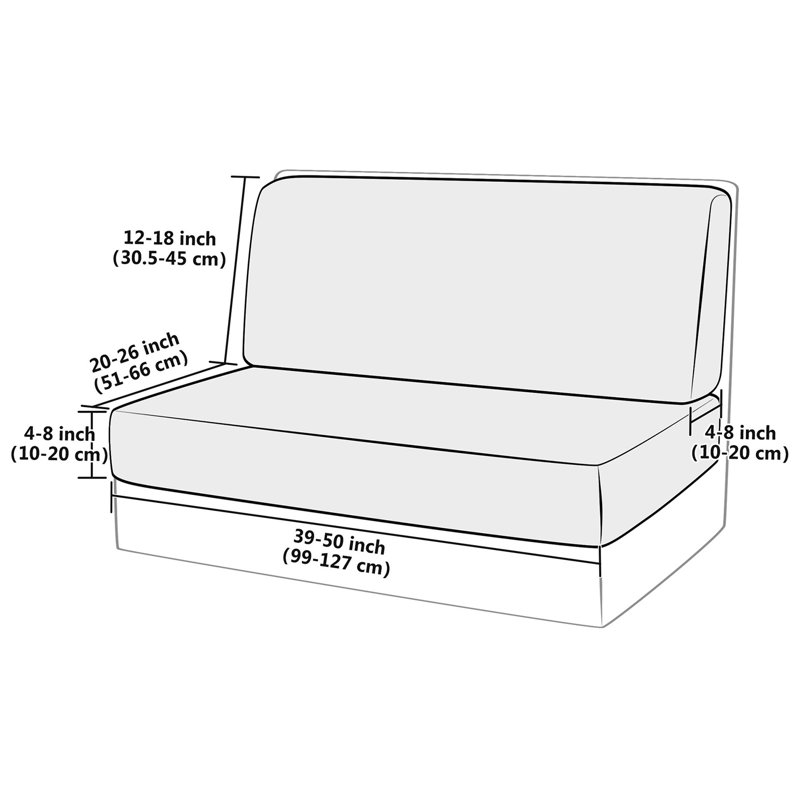 Housse de coussin de coin-repas pour véhicule récréatif imperméable à haute élasticité, texture de particules de maïs, manchon de protection de couleur unie, lavable à la machine pour siège de véhicule récréatif de 99 à 127 cm