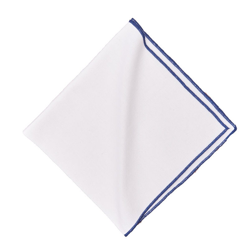 Beck 100% Cotton Striped Square Napkin, Navy