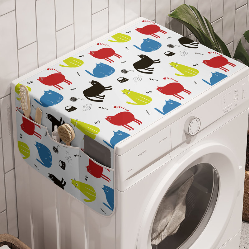 Ensemble de 2 bacs à linge de 47 po x 18,5 po East Urban Home Kitten