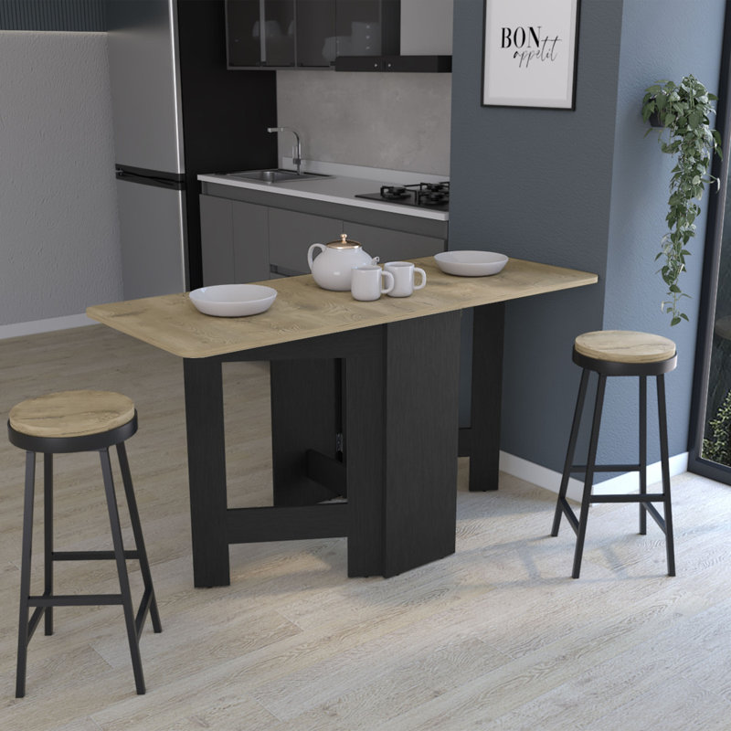 Table pliante Gateleg compacte et compacte