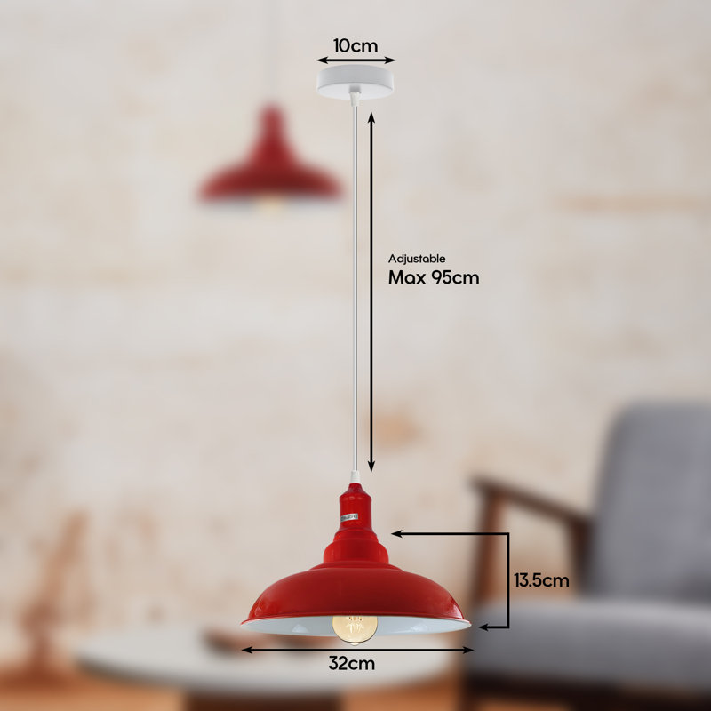 Adaria 1 - Light Dome Pendant, Red