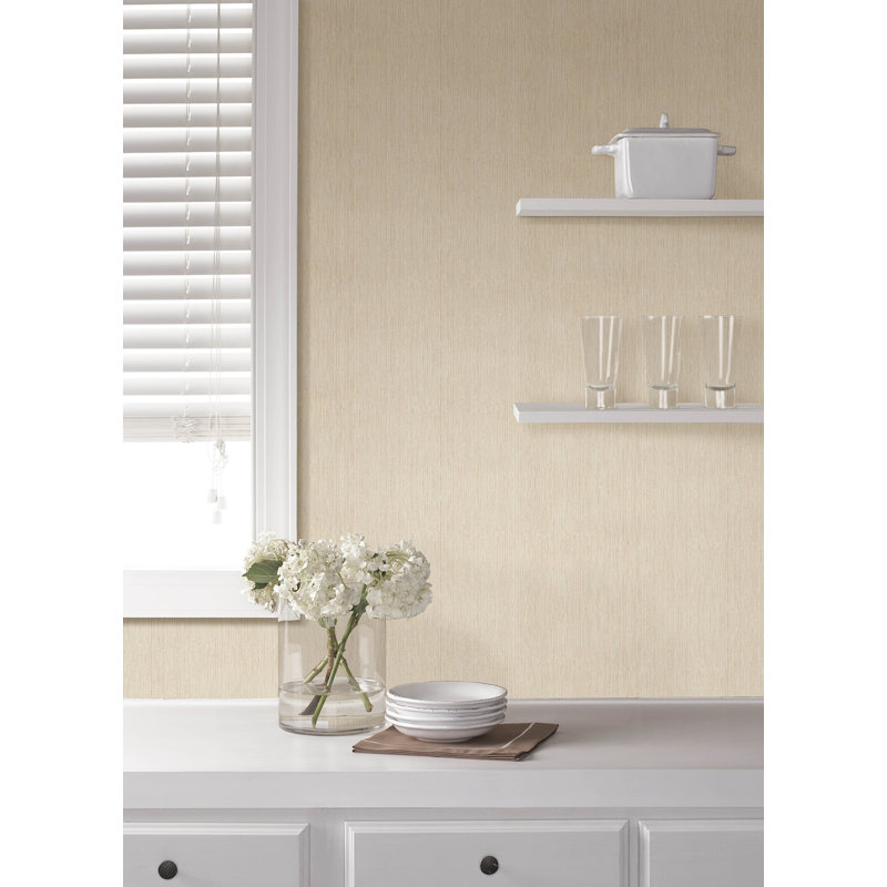 Papier peint Sunshower Stria, Blanc / Crème