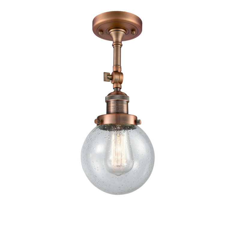 Clementina Dimmable Bath Sconce, Antique Copper, 60 Watt Vintage Incandescent Bulb, Seedy