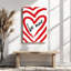 Art mural sur toile encadré en 2 dimensions, motif de cœur, texte «be mine», impression sur toile de style graffiti à la main, cadeau idéal pour la Saint-Valentin, prêt à accrocher