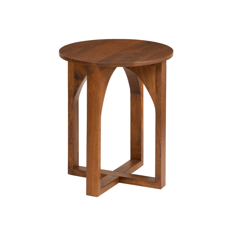 Table de bout en bois massif Ealyn, Noyer