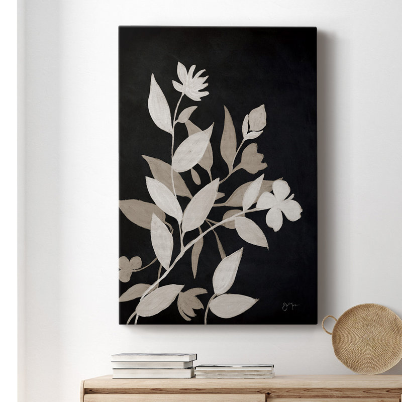 Silhouette de minuit I, toile tendue avec châssis de qualité supérieure - prête à être accrochée, H 18 po x l 12 po x P 1 po