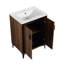 Meuble-lavabo de salle de bain avec lavabo supérieur, portes d'armoire modernes. Bois d'ingénierie, -, beaucoup d'espace. Facile à assembler. Brun, armoire design. Bois, rangement. Installez et nettoyez.-811537984