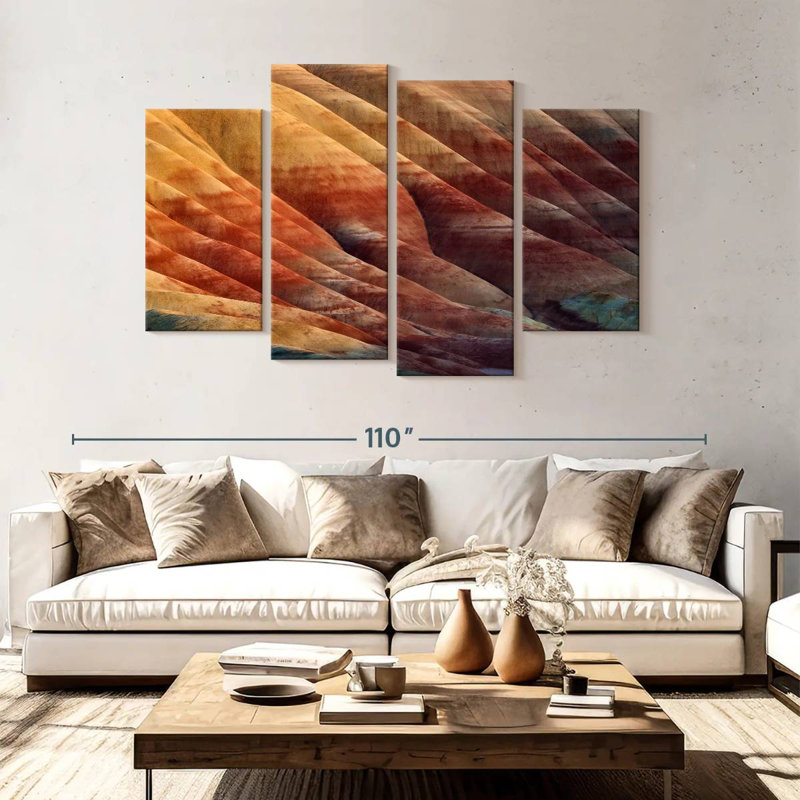 Collines peintes par Alvord, Oregon, H 54 po x l 84 po